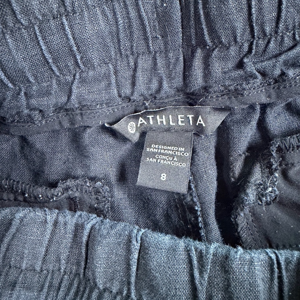 Athleta Linen Women’s Black Jogger Pants - Picture 4 of 6